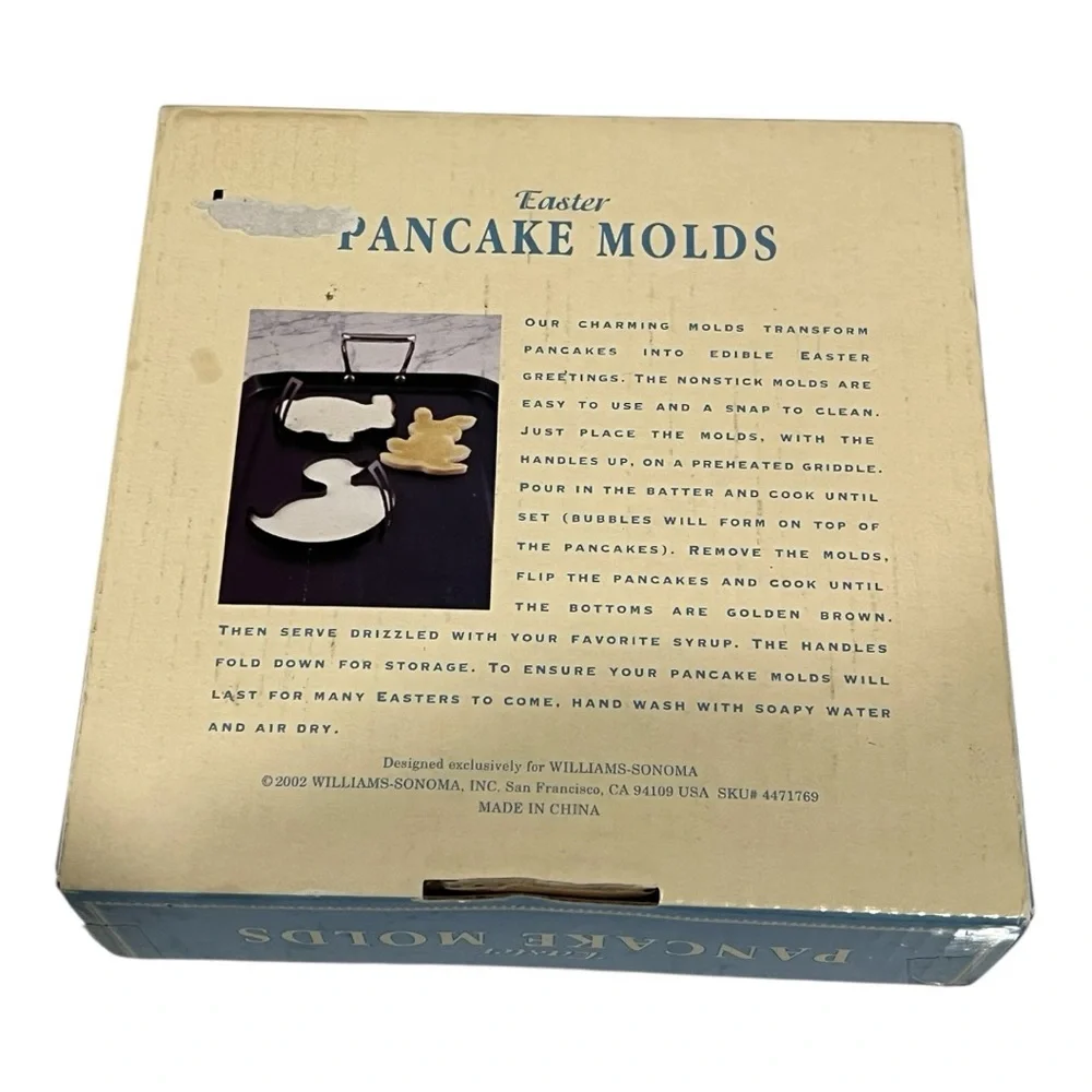 Vintage Williams Sonoma 2002 Easter Pancake Molds